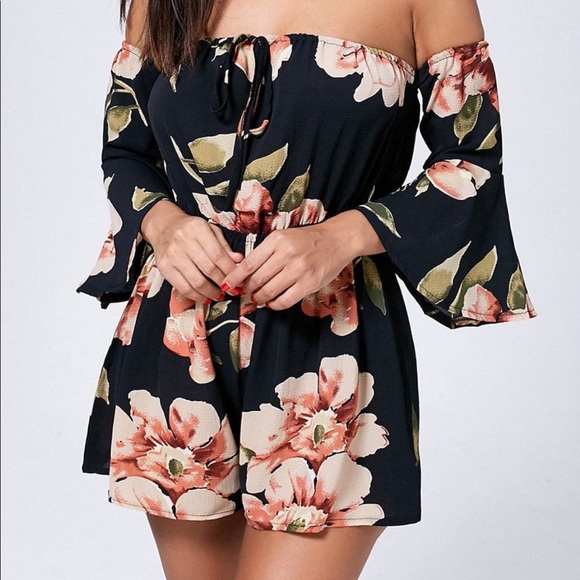 Pants - Floral romper